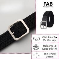 ราคา เข็มขัดผ้าใบยืดหัวเข็มขัดทรงสี่เหลี่ยม Unisex – Fab สไตล์เกาหลี – เข็มขัดสังเคราะห์ (44272562978)