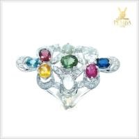 ราคา แหวนนพเก้า ตามตำราโบราณ เงินแท้925 ชุบทองคำขาว แหวนพลอยแท้ (28173512760)