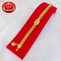 ราคา ข้อมือทองหุ้ม ทองปลอมเหมือนแท้ น้ำหนัก 2สลึง งานชุบเศษทองเยาวราช (42711832784)