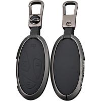 ราคา สําหรับ Hyundai Ioniq 6 Key Fob ฝาครอบโลหะกุญแจรถ Protector พร้อมพวงกุญแจหนังใช้งานร่วมกับ Hyundai Ioniq 6 Grandeur GN7 KONA 2023 2024 สมาร์ท 7 ปุ่มสมาร์ทคีย์สีดํา (41622368866)