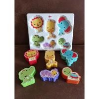 ราคา Fisher-Price Animal Friends Puzzle บล็อกวางตามรูป มือสอง (11048885363)