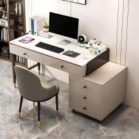 ราคา โต๊ะทำงาน ปรับขนาดได้ ซ้ายขวา โต๊ะสำนักงาน อเนกประสงค์ สีขาวไม้ มีลิ้นชัก สินค้าดี แข็งแรง ทนทาน (41706490381)