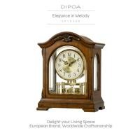 ราคา DIPOA Elegance in Melody (SP104DB) นาฬิกาตั้งโต๊ะไม้ วินเทจ ตุ้มหมุน (18980019620)