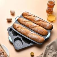 ราคา Baking Mold Restaurant Bread Food Mould Grade Baguette Bake Tray Silicone Anti-scalding Non-stick Oven Tool Kitchen Acce (27887207224)
