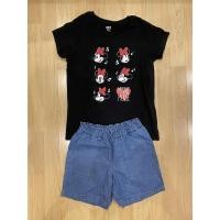 ราคา ขายยกชุด เสื้อยืดกับกางเกงขาสั้นยีนส์ Uniqlo แท้ ใช้น้อย (8590962370)