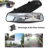 ราคา 4.3 นิ้ว Full HD 1080P รุ่น P3000 กล้องติดรถยนต์หน้าหลัง แบบกระจกมองหลัง จอขวา (5544252427)
