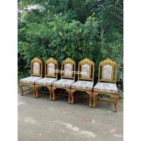ราคา เก้าอี้หลุยส์ ไม้สักแท้ แกะลายแต้มทอง เก้าอี้พระ เก้าอี้พิธีการ (43271635548)
