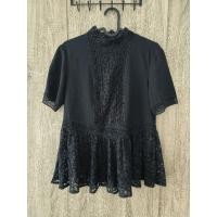 ราคา เสื้อ ZARA สีดำแต่งลูกไม้ (22274689869)