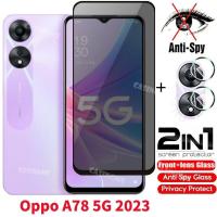 ราคา ฟิล์มกระจกนิรภัยกันรอยหน้าจอ ป้องกันการแอบมอง เพื่อความเป็นส่วนตัว สําหรับ Oppo A78 2023 Oppo A78 A58 A57 A77 A77S OppoA78 A 78 78A 4G 5G (23435529577)