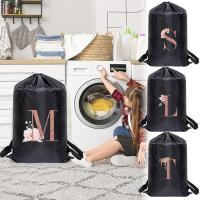 ราคา ถุงซักผ้า Heavy Duty กระเป๋าเป้สะพายหลังกระเป๋าเดินทางขนาดใหญ่ความจุ Drawstring ซักรีดกระสอบสายรัดเสื้อผ้าสกปรกกระเป๋า Rose Gold Series (40325766025)