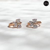 ราคา ต่างหูห่วงเล็กเพชรรูปโบว์จิ๋วน่ารัก ขนาดห่วง 8 mm (20628766219)