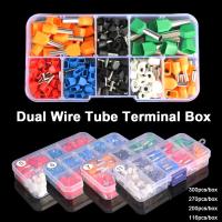 ราคา หลอด Ferrule Terminal ไฟฟ้าบรรจุกล่อง Tubular ฉนวน Terminal Double Wire Connector Crimp Terminals Kit ชุด (42616225553)