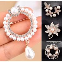 ราคา เข็มกลัดมุกสีดำประดับเพชร เข็มกลัดมุก เข็มกลัดราตรี (21165748300)