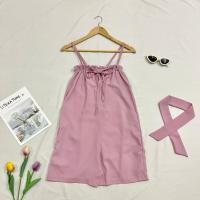 ราคา จั๊มสูทสายเดี่ยว 4สี: น้ำตาลทอง ชมพู ดำ ฟ้า (4985219268)