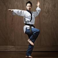 ราคา B3# ชุดพุมเซ่ ชุดพุมเซ่หญิง TKD เสื้อขาวคอดำ+กางเกงสีกรม ชุดครู ชุดเทควันโด ชุดพุมเซ่เทควันโด น้ำเงิน Poomsae Taekwondo (4272492278)