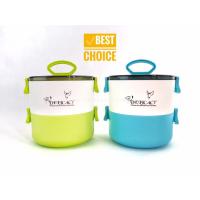 ราคา A34 ปิ่นโต 2 ชั้น 1182 ปิ่นโตเป็นเนื้อพลาสติกคุณภาพดี สามารถใช้กับไมโครเวฟได้ (9794287295)