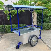 ราคา (ล้อใหม่มือ1)รถเข็นขายของ พร้อมตู้เก็บของ ขนาด 70x130x85cm(ตู้เก็บของเปิด-ปิดได้ 2ทาง!) (22136555775)