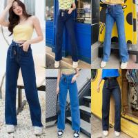 ราคา atom jeans กางเกงยีนส์ทรงกระบอกสีดำสนิม แต่งเข็มขัด ความยาว 40 นิ้ว (7993595025)