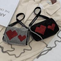 ราคา กระเป๋าเพชร ทรงหมอน ลายหัวใจ เล่นแสงสวยมาก (7255686707)