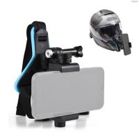 ราคา MUA-Helmet Camera Mount Holder Helmet Mount for Action Camera with Adapter Mobile Phone Clip Compatible with / DJI Osmo/ AKASO Action Camera (20585596722)