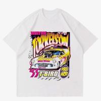 ราคา เสื้อยืดแข่งรถแนสคาร์ | เสื้อยืด NASCAR RUMBLE รถแข่งไฟ T-BIRD | ชุดสีขาวสำหรับเกมแข่งรถ NASCAR RUMBLE สีขาว (49550318557)