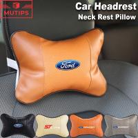 ราคา Ford พนักพิงศีรษะรถยนต์ หมอนรองคอ ที่นั่งรถ หมอนรองศีรษะหนัง PU นุ่มและระบายอากาศ สำหรับ Ranger Raptor Everest Focus MK2 MK3 Mustang Escape Fiesta Ecosport (41467066806)