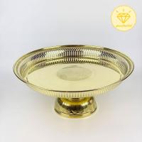 ราคา โตกม้วนทองเหลือง ใหญ่ กว้าง 20 นิ้ว โตกถวายอาหาร (14706954875)