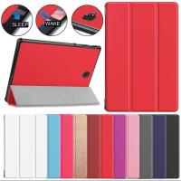 ราคา เคสหนังแบบพับได้สำหรับ Samsung Galaxy Tab S4 10.5 Inch SM-T830 T835 Tablet (1624161519)