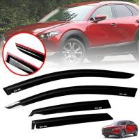 ราคา กันสาด คิ้วกันสาด MAZDA ซีเอ็กซ์-5 กันสาดประตู คิ้วกันสาดประตู มาสด้า CX-30 CX30 2020-2021 สีดำ โลโก้ขาว (7889282010)