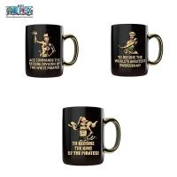 ราคา ของแท้ One Piece แก้วเซรามิคสีดําทอง One Piece Luffy Zoro Ace ของขวัญวันเกิด Universal ถ้วยน้ํา (42622436131)