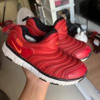 ราคา รองเท้าผ้าใบเด็ก Nike Free มือสองของแท้ ไนกี้หนอน สีแดง (3936019437)