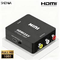 ราคา ตัวแปลง HDMI to AV Converter HD / HDMI to RCA มี 2 สี มาพร้อมสายจ่ายไฟ USB แปลงสัญญาณภาพและเสียงทีวี #A-052 (11797826141)
