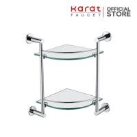 ราคา Karat Faucet ชั้นกระจกวางของแบบเข้ามุม 2 ชั้น พร้อมราวกั้น รุ่น KB-11-746-50 (4276314689)