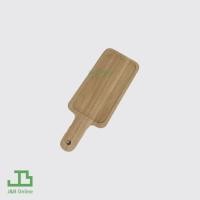 ราคา จานไม้ยางรูปไม้ปิงปองเหลี่ยม มีด้าม สีไม้ยาง (10934466634)