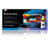 ราคา ชุดสีน้ำRenaissance Water Colours Set 12 Colours เรนาซองค์ 12 สี x 12 ml. (17213232780)
