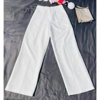 ราคา กางเกงขายาวสีขาวขากระบอก (41706436527)