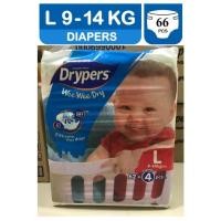 ราคา Drypers Wee Wee Dry แบบเทป (L 66ชิ้น) (1700477377)