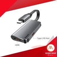 ราคา ถูก/แท้Baseus 2in1 Type C to HDMI 4K HDTV + PD 60W Adapter Cable For Macbook Pro Ipad Pro Samsung Galaxy S9 S10 (6633441504)
