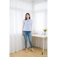 ราคา Mommade-เสื้อให้นม ชุดให้นม Blue Stripe Butterfly Top (23950786556)