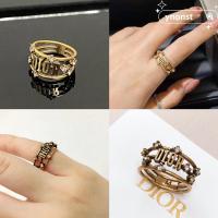 ราคา ของแท้ 100% ของแท้ใหม่ DIOR ตัวอักษร LOGO แฟชั่นแหวน (23382298759)