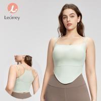 ราคา Leorrey-เสื้อกล้ามออกกำลังกายโยคะสายเดี่ยวสุดเก๋ เสื้อกล้ามครอปสปอร์ตบราพร้อมแผ่นเสริม ขนาด (29234381344)