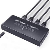 ราคา RJ45 Network Splitter Adapter 1to7 HUB LAN 7Port 100/1000Mbps Gigabit SG103 3-Port 5Port 10/100/1000Mbps Desktop Switch (25150121531)