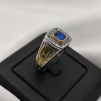 ราคา แหวนสแตนเลสยิงเลเซอร์สีทอง ประดับด้วยพลอยไพลิน ถ้าดำรับคืนทุกกรณีครับ (42854024682)