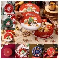 ราคา [Gong]กล่องดีบุก ทรงกลม ลายซานตาคลอส สําหรับใส่ขนม คุกกี้ ลูกอม ตกแต่งคริสต์มาส กล่องของขวัญ พิมพ์ลายคริสต์มาส สำหรับใส่ขนม ปีใหม่ (23657270234)