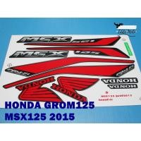 ราคา STICKER “BLACK-RED” Fit For HONDA GROM125 MSX125 GROM MSX (2015) // สติ๊กเกอร์ติดตัวรถ สีดำ-แดง (23981535959)
