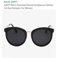 ราคา แว่นกันแดด GAMT Oversized Round Sunglasses Retro Tide Designer Eyewear. (11035720127)