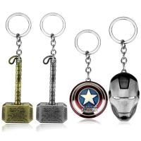 ราคา พวงกุญแจพวงกุญแจ Avengers Shield Iron Man Thors Hammer พวงกุญแจจี้โลหะจี้รถของขวัญขนาดเล็ก (50450350498)