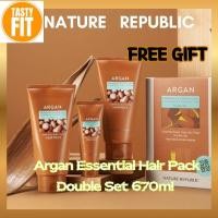 ราคา NATURE REPUBLIC Argan Essential Hair Pack ชุดคู่ 670ml Deep Care ฟรีถุงช้อปปิ้ง K-Beauty Direct Korea (43425008488)