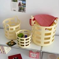 ราคา ตะกร้าใส่ผ้า ใส่ของ เก็บของ สีเหลืองน่ารักไม่ไหววว (22933699551)