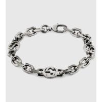 ราคา ถูกที่สุด ของแท้ 100% Gucci Silver bracelet with Interlocking G (27276290246)